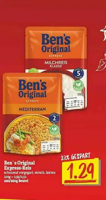 NP Discount Ben's Original Express-reis Angebot