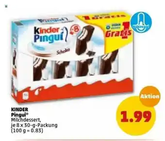 PENNY Kinder Pingui Milchdessert Angebot