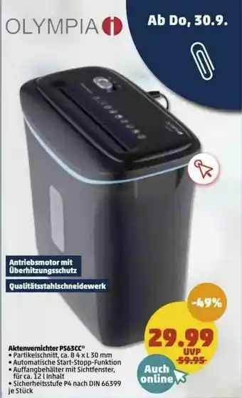 PENNY Aktenvernichter Angebot