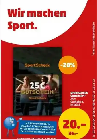 PENNY Sportscheck Gutschein Angebot