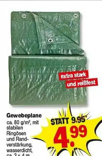 Repo Markt Gewebeplane Angebot