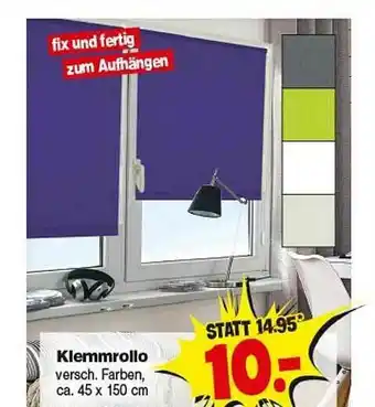 Repo Markt Klemmrollo Angebot