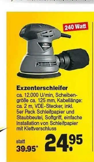 Repo Markt Exzenterschleifer Angebot