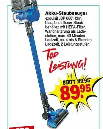 Repo Markt Akku-staubsauger Angebot