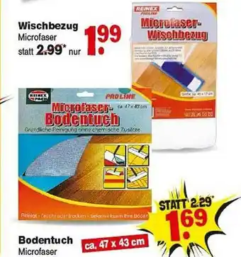 Repo Markt Wischbezug, Bodentuch Microfaser Angebot