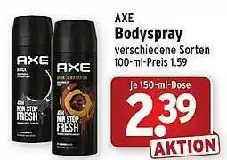 Wasgau Axe Bodyspray Angebot