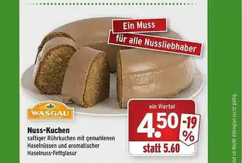 Wasgau Nuss-kuchen Angebot