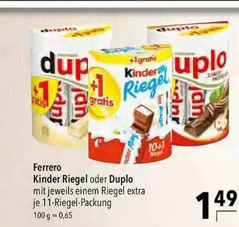 CITTI Markt Ferrero Kinder Riegel Oder Duplo Angebot