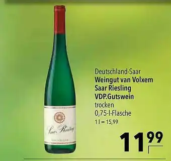 CITTI Markt Weingut Van Volxemn Saar Riesling Vdp. Gutswein Angebot