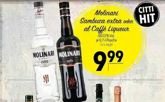 CITTI Markt Molinari Sambuca Extra Oder Al Caffè Liqueur Angebot