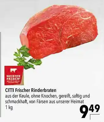 CITTI Markt Citti Frischer Rinderbraten Angebot