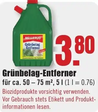 B1 Discount Baumarkt MELLERUD Grünbelag-Entferner 5 L Angebot