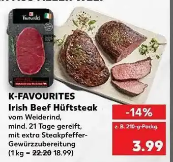 Kaufland K-favourites Irish Beef Hüftsteak Angebot