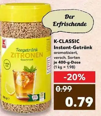 Kaufland K-classic Instant-getränk Angebot