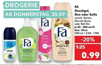 Kaufland Fa Duschgel, Deo Oder Seife Angebot