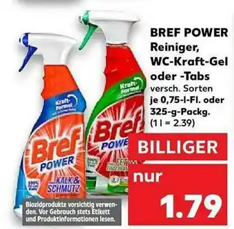 Kaufland Bref Power Reiniger, Wc-kraft-gel Oder -tabs Angebot