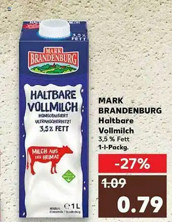 Kaufland Mark Brandenburg Haltbare Vollmilch Angebot