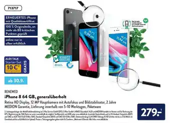 Aldi Nord Renewed Iphone 8 64 Gb, Generalüberholt Angebot