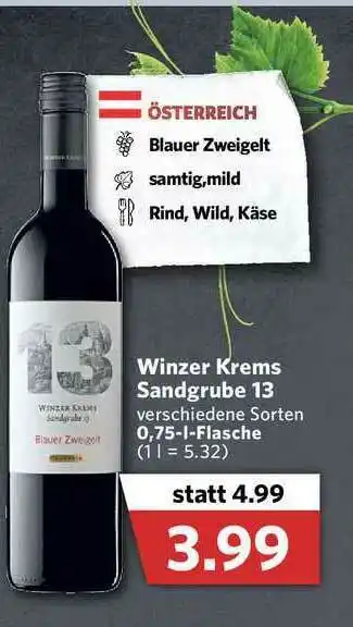 Combi Winzer Krems Sandgrube 13 Angebot