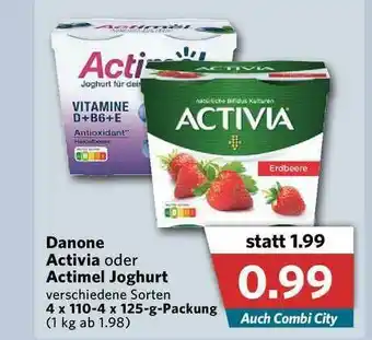 Combi Danone Activia Oder Actimel Joghurt Angebot