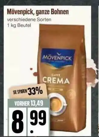 Edeka Mövenpick, Ganze Bohnene Angebot