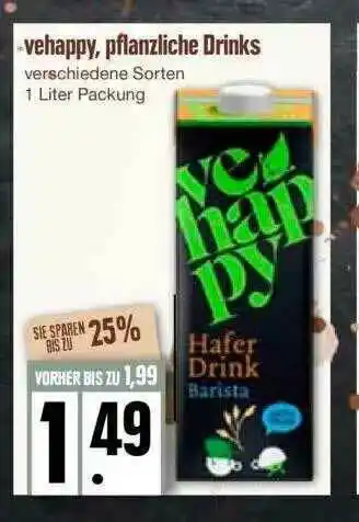 Edeka Vehappy, Pflanzliche Drinks Angebot