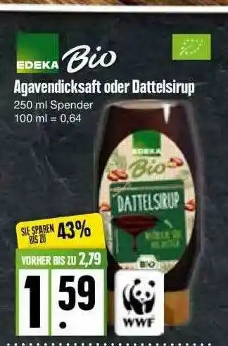 Edeka Edeka Bio Agavendicksaft Oder Dattelsirup Angebot