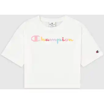 Intersport CHAMPION Kinder Shirt Crewneck Croptop T-Shirt WHT XXL Angebot