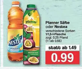 Famila Nord Ost Pfanner Säfte Oder Nestea Angebot