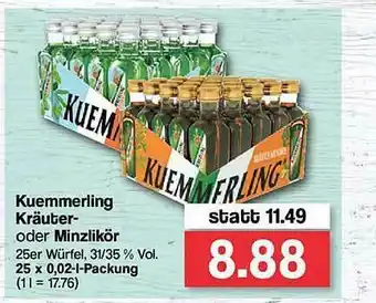 Famila Nord Ost Kuemmerling Kräuter- Oder Minzlikör Angebot