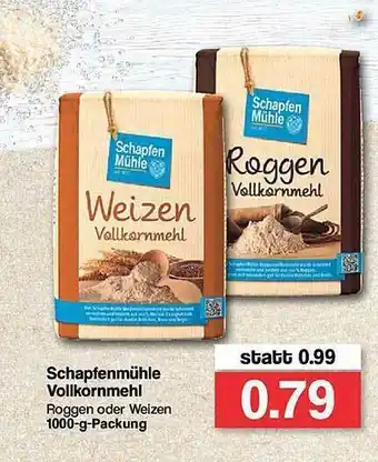 Famila Nord West Schapfenmühle Vollkornmehl Angebot