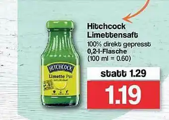 Famila Nord West Hitchkock Limettensaft Angebot