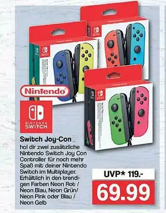 Famila Nord West Nintendo Switch Joy-con Angebot