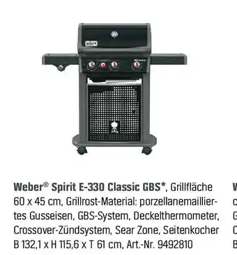 OBI Weber Spirit E-330 Classic GBS Angebot