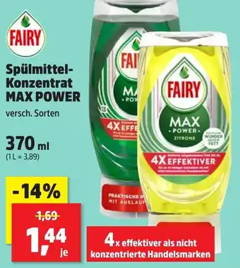 Thomas Philipps FAIRY Spülmittel-Konzentrat MAX POWER 370 ml Angebot
