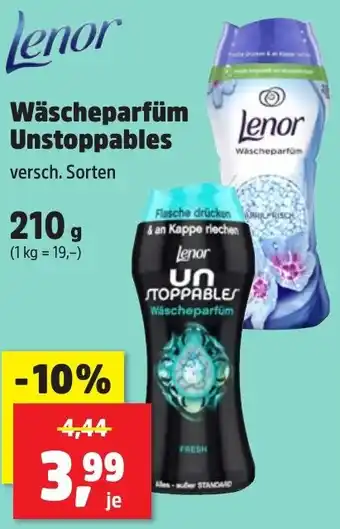 Thomas Philipps Lenor Wäscheparfüm Unstoppables 210 g Angebot