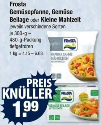 V Markt Frosta Gemüsepfanne, Gemüse Beilage oder Kleine Mahlzeit 300-480 g Packung Angebot