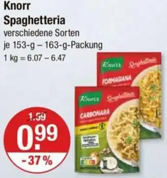 V Markt Knorr Spaghetteria 153-163 g Packung Angebot