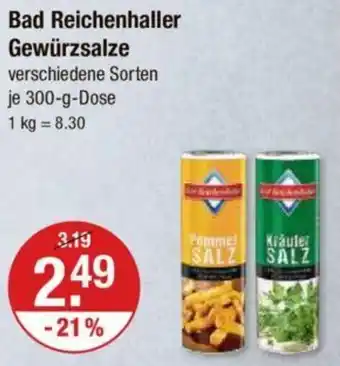 V Markt Bad Reichenhaller Gewürzsalze 300 g Dose Angebot