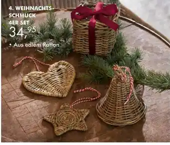 Loberon Weihnachtsschmuck 4er Set Angebot