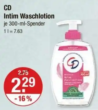 V Markt CD Intim Waschlotion 300 ml Spender Angebot