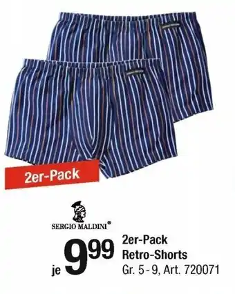 AWG Mode Sergio Maldini 2er Pack Retro Shorts Angebot