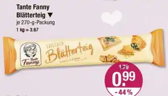 V Markt Tante Fanny Blätterteig 270 g Packung Angebot