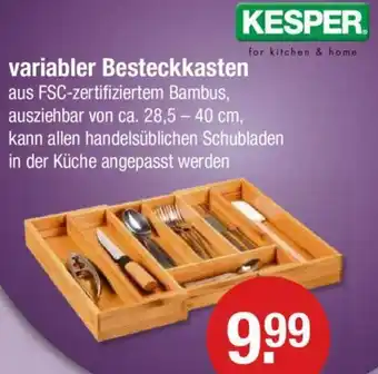 V Markt KESPER variabler Besteckkasten Angebot