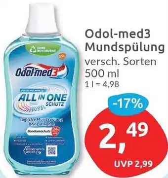 Budni Odol-med3 Mundspülung 500 ml Angebot