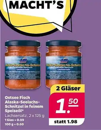 NETTO Ostsee Fisch Alaska Seelachs Schnitzel in Feinem Speiseöl Angebot