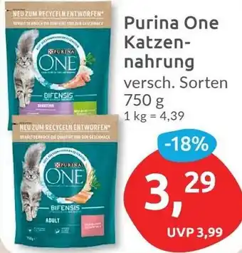 Budni Purina One Katzennahrung 750 g Angebot