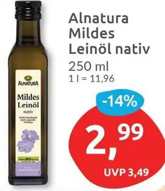 Budni Alnatura Mildes Leinöl nativ 250 ml Angebot