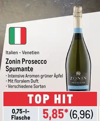 METRO Zonin Prosecco Spumante 0,75 L Angebot