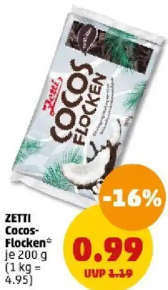 PENNY ZETTI Cocos Flocken 200 g Angebot